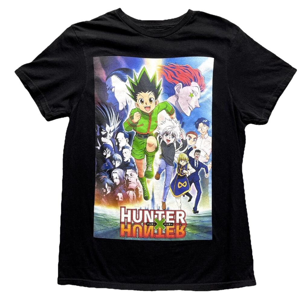 Hunter Hunter Shirt Mens Medium Black Graphic Short Sleeve T-Shirt Anime Cartoon